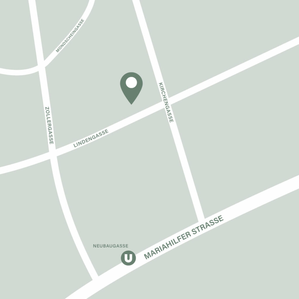 Pin auf einer Karte, der den Standort des Anwaltsbüros markiert